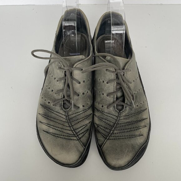 NAOT Kumara Lace Up Shoe Low Top Leather Round Toe Casual Oxfords Gray 8 - Picture 3 of 7